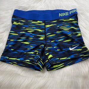 Nike Pro 3" Dri-FIT Training Geometric Pattern Shorts Women’s Size Large